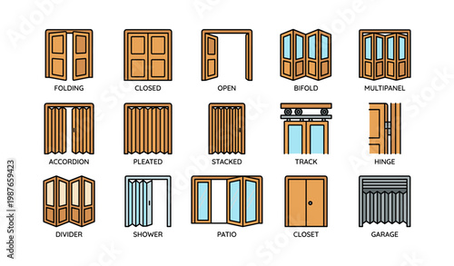 Types of folding doors: bifold, accordion, multi-panel, and more