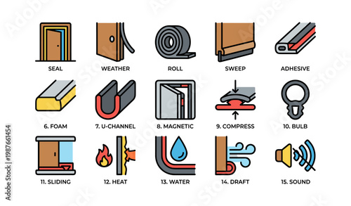 Illustrated door and window sealing methods for effective insulation