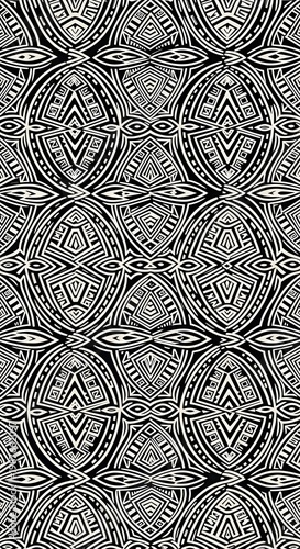 Intricate Black and White Geometric Pattern for Backgrounds