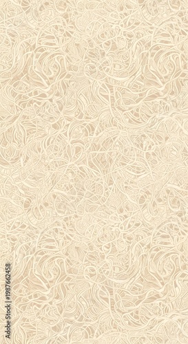 Intricate Tangle of Beige Organic Ribbons with Fine Detail
