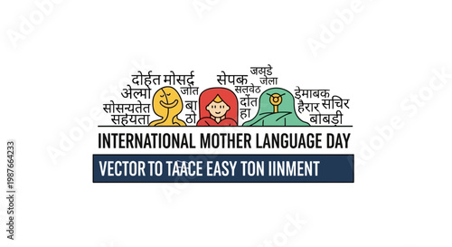 International Mother Language Day Vector Illustration for Cultural Diversity