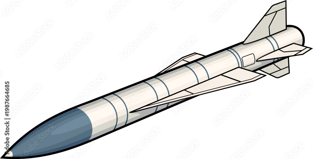 Obraz premium Kh-22 X-22 Anti-ship cruise missile, vector illustration