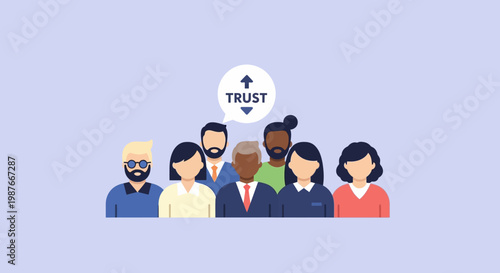 Diverse group of people trust.