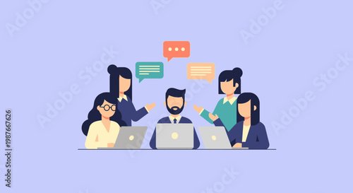 People Working on Laptops Together.