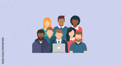 Diverse group of business people.