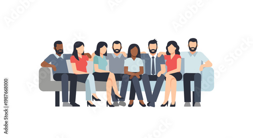 Diverse group of business people.