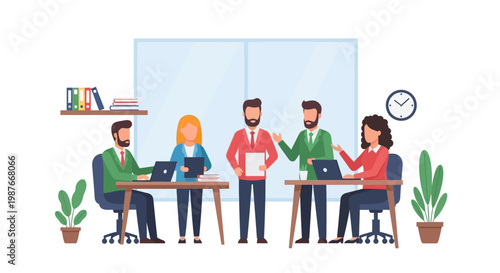 Business people working in office.