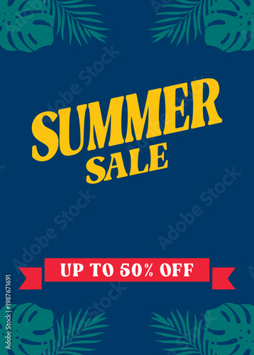 Vibrant summer sale advertisement poster design
