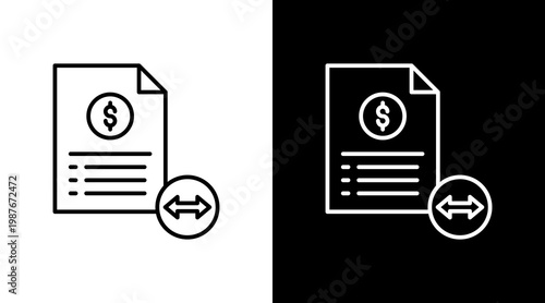 Expansion Plan Outline White Icon Set Design