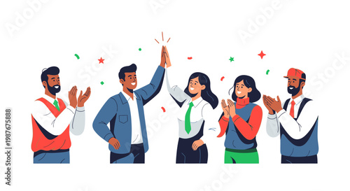 Diverse Group of People Celebrating.