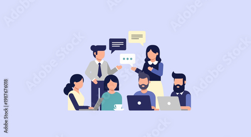 Diverse group working together.