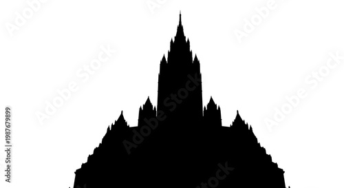 Black silhouette of a castle.