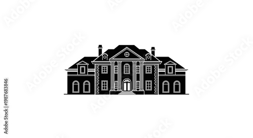 Large Mansion House Architecture Design.