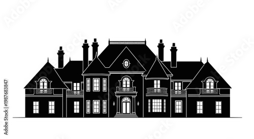 Large Luxury House Mansion Architecture.