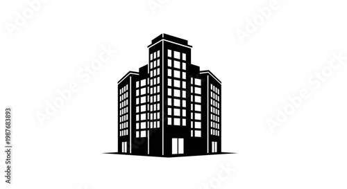 Modern Office Building Architecture Design.