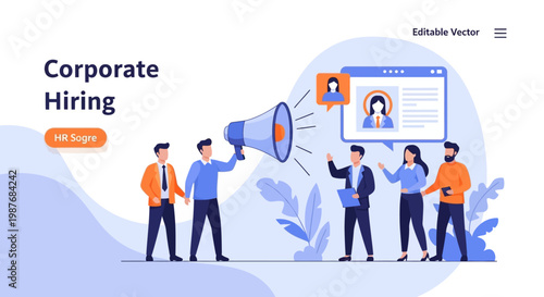 Business people hiring new employee.