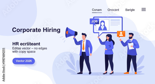 Business people in corporate office.