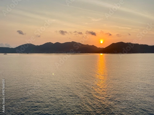 sunset over the sea