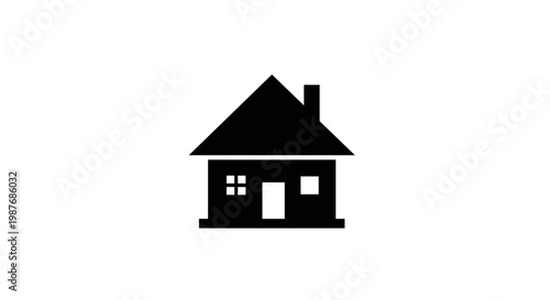 Simple Black House Icon Design 2.