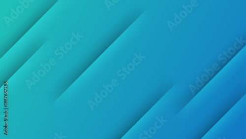Professional teal blue abstract background featuring diagonal paper cut layers and soft shadows for corporate identity