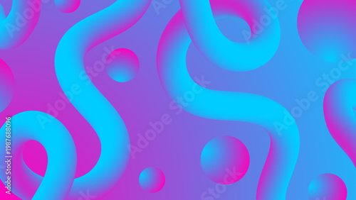 Futuristic blue and purple neon fluid background with 3D liquid waves and glowing gradients for gaming and tech designs