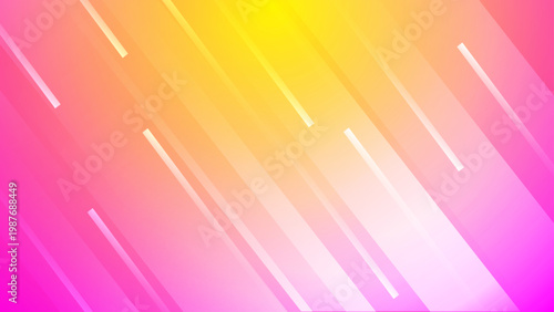 Uplifting yellow and pink gradient background with white diagonal motion lines for a fresh summer feel