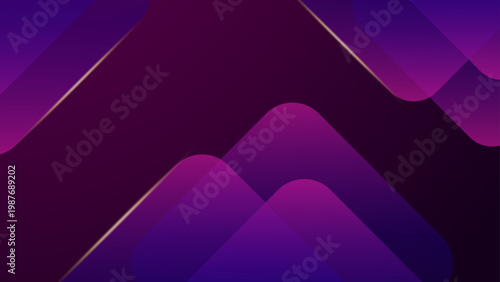 Modern abstract background featuring purple gradient triangular mountain shapes and glowing diagonal tech lines