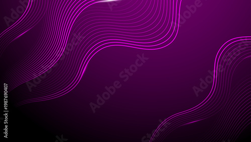 Sophisticated magenta and pink abstract background with elegant wavy lines and subtle glowing light highlights