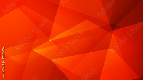 High quality red abstract geometric background featuring sharp crystalline polygon shapes with gradients and shadows