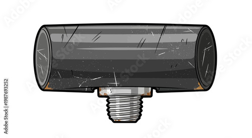 Industrial pipe fitting with threaded connector
