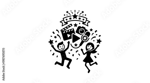 Movie Production Crew Celebrating Success