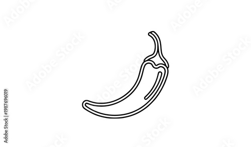 Chili pepper line icons set spicy hot pepper outline symbols food vector collection