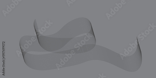 Abstract 3d render of rocky terrain with striations in dark gray tones
