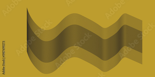 Abstract golden waves a digital art composition of flowing lines