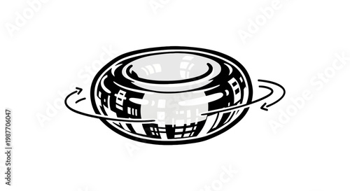 360 Degree Rotation View Icon Vector Illustration