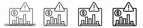 Stock Market  Icon Set Different Style Collection
