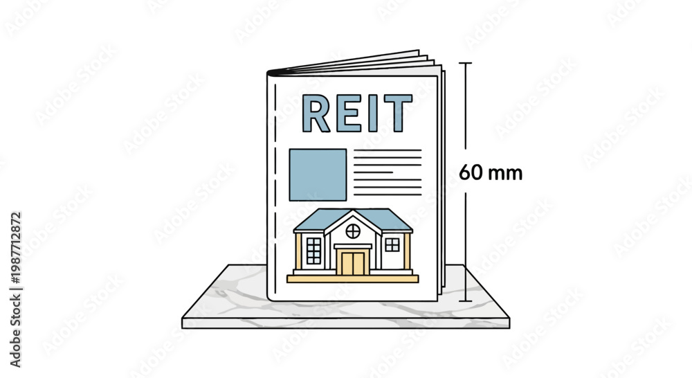 Naklejka premium REIT Real Estate Investment Trust brochure and house vector
