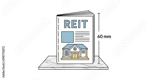 REIT Real Estate Investment Trust brochure and house vector