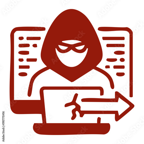 Cybersecurity Hacker Icon
