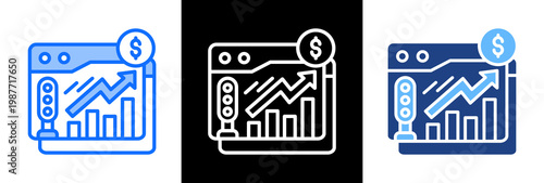 Traffic Increase triplestyle icon