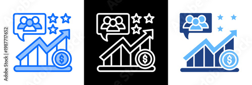 Customer Growth triplestyle icon