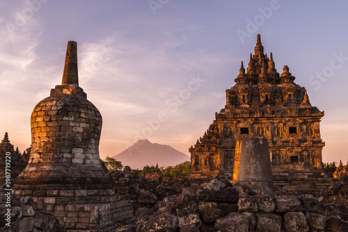 Bild auf Leinwand The mysterious Plaosan temple is located in Yogyakarta