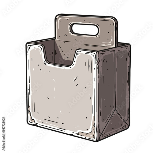 Cardboard Brochure Holder with Handle