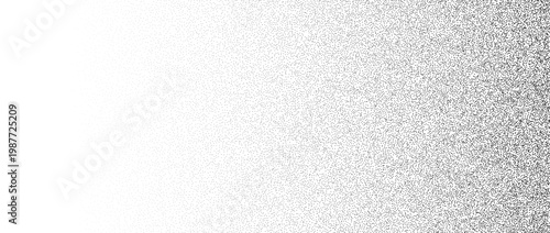 Dotted noise sand texture. Stippled grain gradient background. Black sprayed surface. Fading grunge dust gritty overlay. Halftone speckles, particles or specks wallpaper. Vector rough grit backdrop