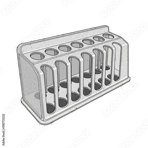 Laboratory test tube rack, scientific equipment, clean design