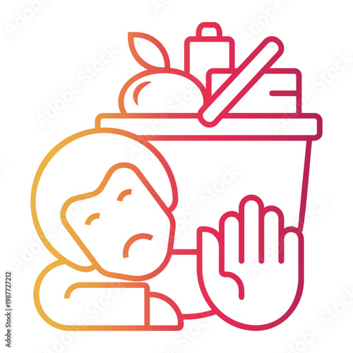 inflation Line Gradient Icon