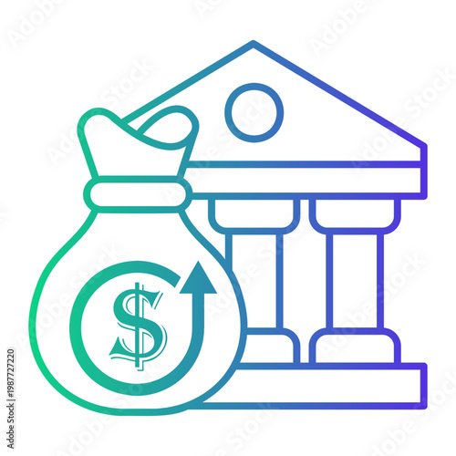 inflation Line Gradient Icon