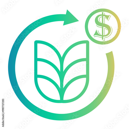 inflation Line Gradient Icon