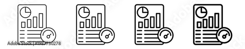 Kpi Report  Icon Set Different Style Collection
