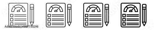 Scorecard Report  Icon Set Different Style Collection